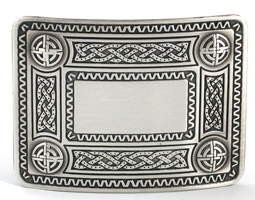 03-109 Antiqued Celtic Knot 2 1/4" kilt belt buckle 