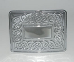 03-110 Chrome Celtic Link 2 1/4" kilt belt buckle