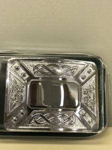 03-118 Chrome Zoomorphic 2 1/4" kilt belt buckle