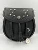 02-149 Leather sporran/embossed and studded flap