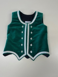 01-214 Green Highland Vest Size 4 Girl's