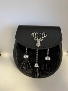 02-154A Semi dress Stag emblem black seal