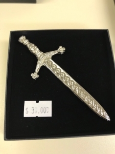 16-541 Chrome Sword Kilt Pin