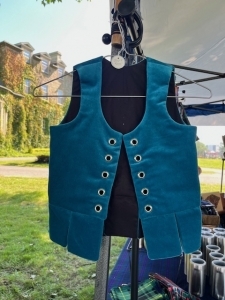 01-300 Dark Turquoise petal vest  Size 8