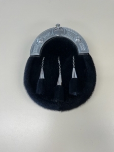 02-194 Black Sealskin Dress Sporran