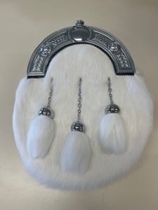 02-203 White Mink Dress Sporran
