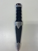 04-039 Sgian Dubh with amethyst stone top and celtic knots
